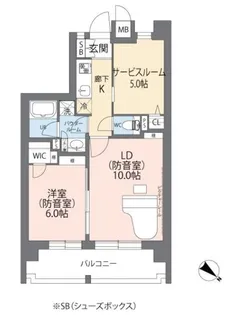 ミュージション朝霞台【3階】の間取り