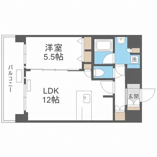 プレサンスOSAKA DOMECITYビーツ【12階】の間取り