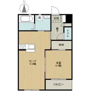 田畑ハイツルシアスI【1階】の間取り