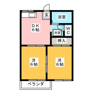 NAGAIコーポ1【2階】の間取り