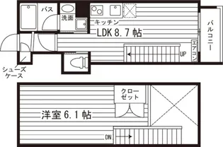 Grand E’terna 仙台五橋【3階】の間取り