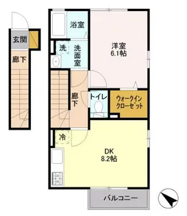 ウィット請西東D【2階】の間取り