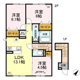 ジラソーレ【2階】の間取り