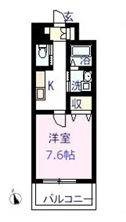SK千鳥駅前【7階】の間取り