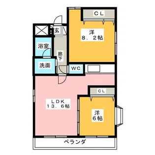 リュミエール【2階】の間取り