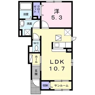 フィオーレかりん A【1階】の間取り
