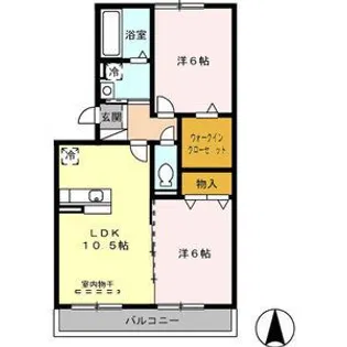 プライムガーデン A【2階】の間取り