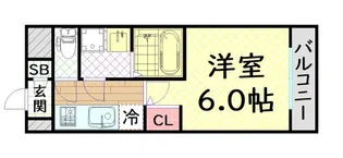 エスリード弁天町ポートヴィラ【8階】の間取り