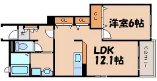 メリディオさくらI【1階】の間取り