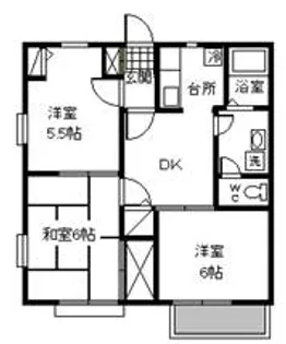 クラブナウ上佐野C【1階】の間取り