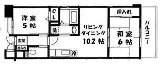 サンパレス横浜【6階】の間取り