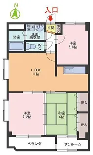 コーポピラ【4階】の間取り