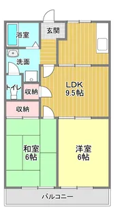 バームハイツ【2階】の間取り