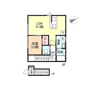 BASE稲荷元町【1階】の間取り