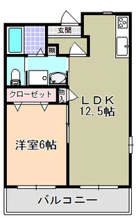 シャトレ六番館【4階】の間取り