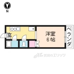 シャルム衣笠【1階】の間取り