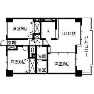 アークハイツ鹿田【12階】の間取り
