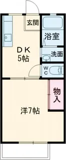 福正ハイツB(1DK)【2階】の間取り
