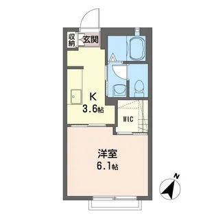 ウハラハイツ C【1階】の間取り