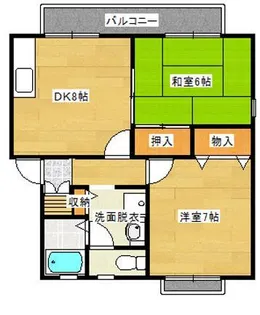 2DKの間取り画像