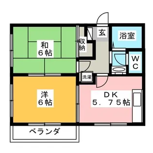 クレール松飛台【2階】の間取り