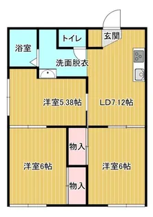 グリーンハイツC棟【1階】の間取り