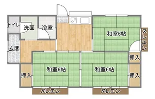 福島県いわき市錦町【一戸建】の間取り