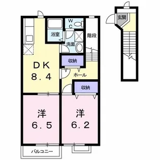 ステディールーツ【2階】の間取り