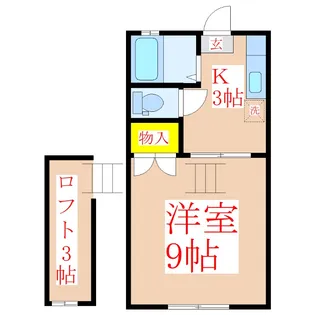 リバーサイドハイツ【1階】の間取り