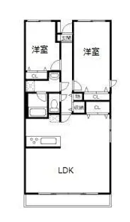 埼玉県熊谷市拾六間【マンション】の間取り
