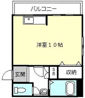 トモエハイツ2号館【3階】の間取り