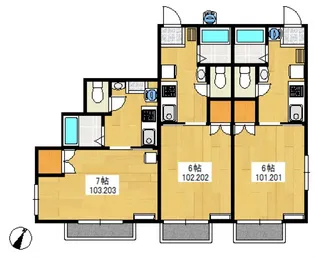 フジノハイツ【1階】の間取り