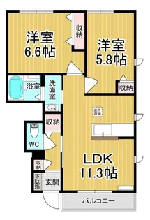 メゾンLaLa【1階】の間取り