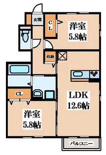 エストレーラI【1階】の間取り