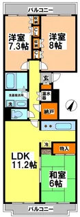 東京都武蔵野市中町3【マンション】の間取り