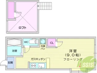 セラヴィ高松【1階】の間取り