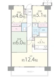 3LDKの間取り画像
