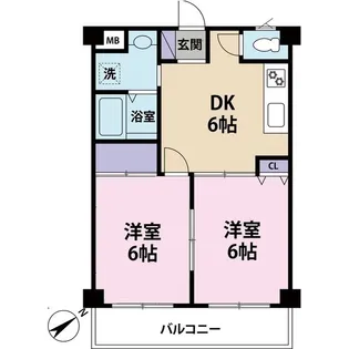 グランディール22【4階】の間取り