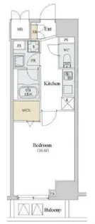 ロイジェント新橋【9階】の間取り