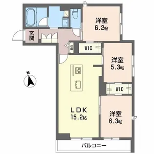 キャピターレウエスト【3階】の間取り