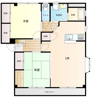 ライフ・ビラ竜王A【1階】の間取り