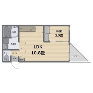 fluke t-front B棟【3階】の間取り