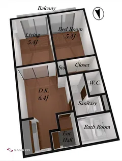 山形県山形市若宮4【アパート】の間取り