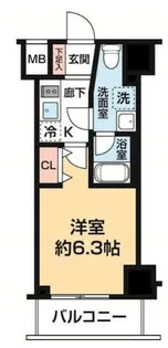 ガレリアレジデンス石川町【4階】の間取り