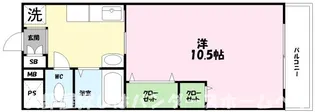 ベレール岡山手【2階】の間取り