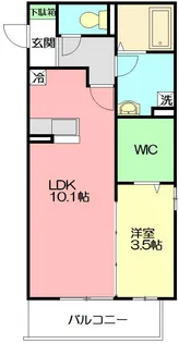ティーロワ湘南【1階】の間取り