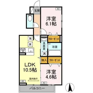 ガーネット II【1階】の間取り