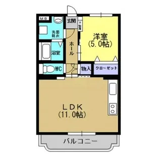 ヒルズ西伊敷A棟【1階】の間取り