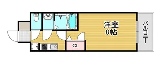 AXIS天神ノ森【4階】の間取り