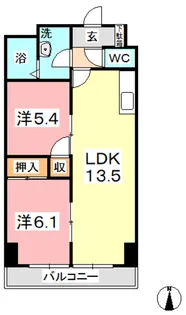 セントエルモ里庄【6階】の間取り